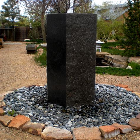 Garden Fountain: Basalt Column Fountain, 60 in – Stone Forest