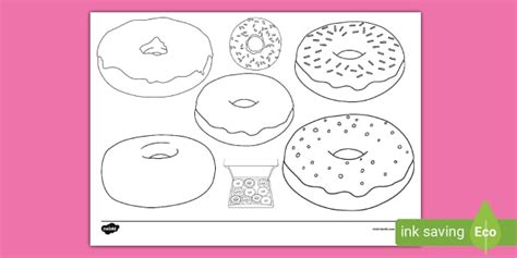 Doughnut Doodle Colouring Page Hecho Por Educadores