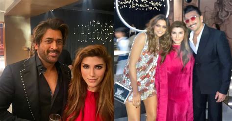 Rumoured Exes Ms Dhoni And Deepika Padukone Grace Shah Rukh Khans