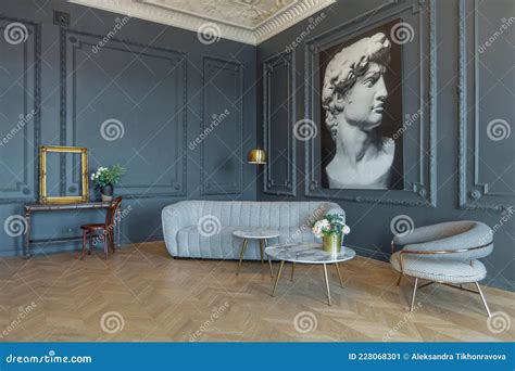 Chic Interior Of The Room In The Renaissance Style Of The 19th Century