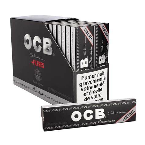 Boite Ocb Slim Tips Pas Cher Feuilles Rouler Mistersmoke