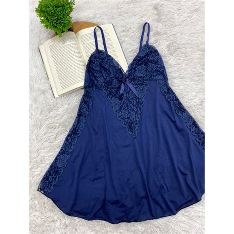 Camisola Plus Size Lingerie Feminina Sensual Linha Noite Shopee Brasil