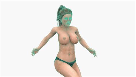 D Blonde Woman Model TurboSquid