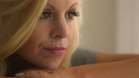 Beautiful Blonde Woman Lying In Bed Stock Video Video Of Smiling Lovely