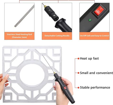 Foam Cutter Upgraded Electric Hot Knife With Button And Power Light 100 240V 15W Hot Knife 10CM