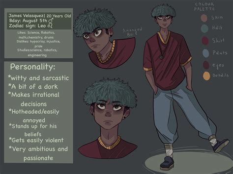 Character Sheet For My Oc James By Theturbinalfish On Deviantart