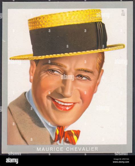 Portrait Of Maurice Chevalier Vintage German Cigarette Card 02 Stock