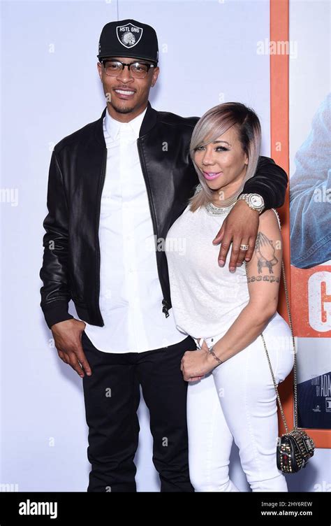 Tip Ti Harris Tameka Cottle Attending The Get Hard Los Angeles