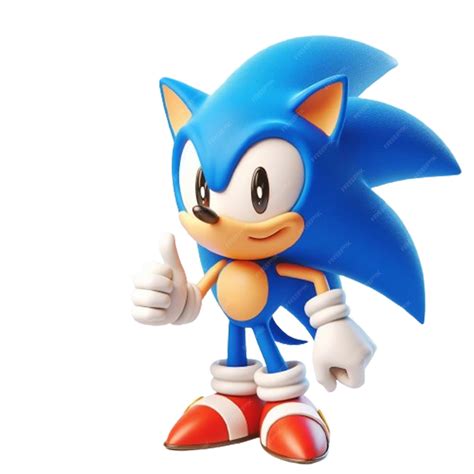 character sonic thumb  premium ai generated psd