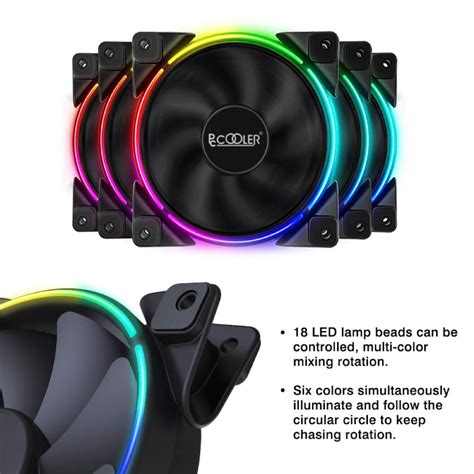 พัดลมระบายความร้อน PC Cooler CORONA FRGB 120MM PWM 3 IN 1 KIT Cooling Fan
