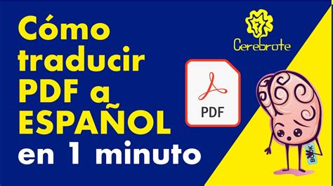 Como Traducir Un Pdf Completo A Espa Ol En Un Minuto Gratis Desde El