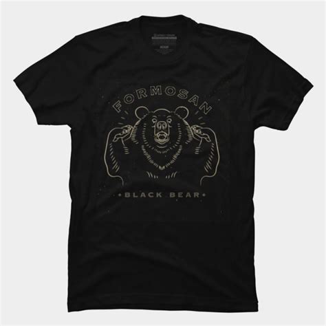 Roaring Black Bear Men S Perfect Tee By Birdyyang Design By Humans Mens Long Sleeve Tee