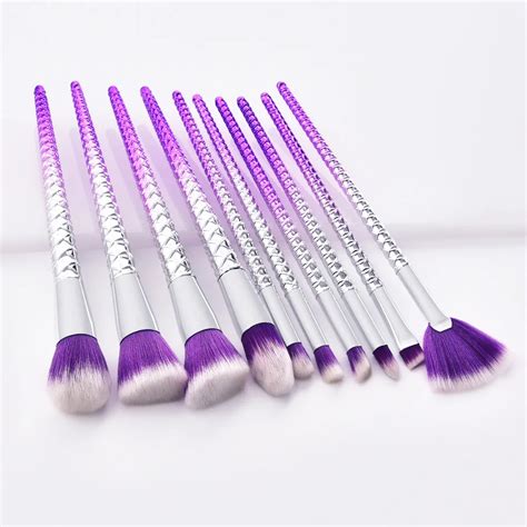 Pcs Purple Cosmetic Make Up Brushes Brushes Foundation Powder