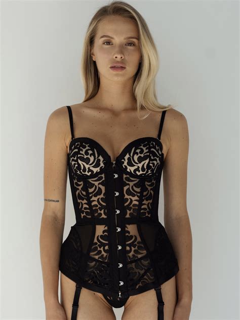 Комбідрес Fox lingerie nadircorset для жінок колір Чорний