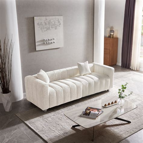 SZLIZCCC 87.4'' 3 Seater Velvet Sofa Loveseat , Modern Bubble ...