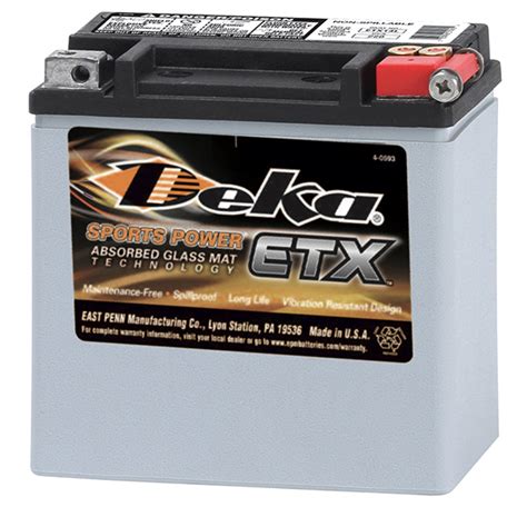 ETX14L 12 Volt 12 AH Motorcycle Battery - Manitoba Battery