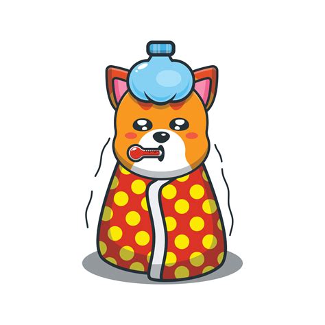 Cute Cat Sick Mascot Cartoon Illustration 5457983 Vector Art At Vecteezy