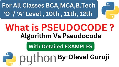 What Is Pseudocode Python For Beginners Python New Batch 2023