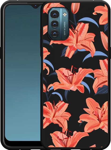 Nokia G G Hoesje Zwart Flowers Designed By Cazy Bol