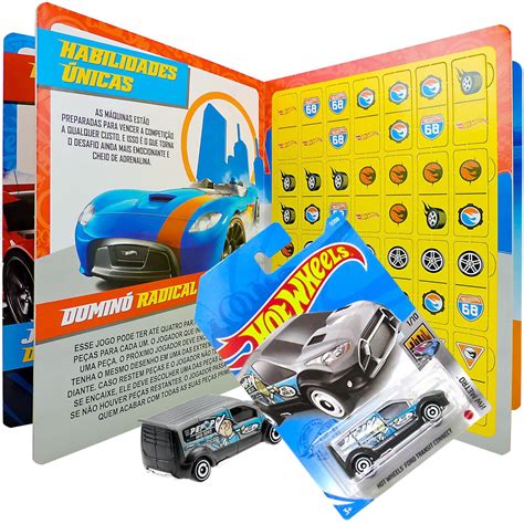 Carrinho Hot Wheels Ford Transit Connect Mattel Livro Quebra Cabe A Mem Ria E Domin