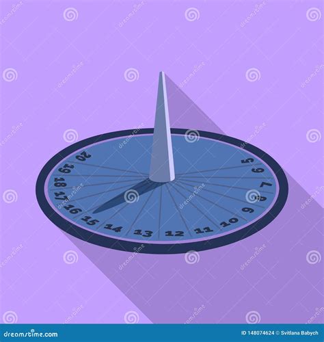 Isolated Object Of Sundial And Clock Icon Collection Of Sundial And Time Vector Icon For Stock