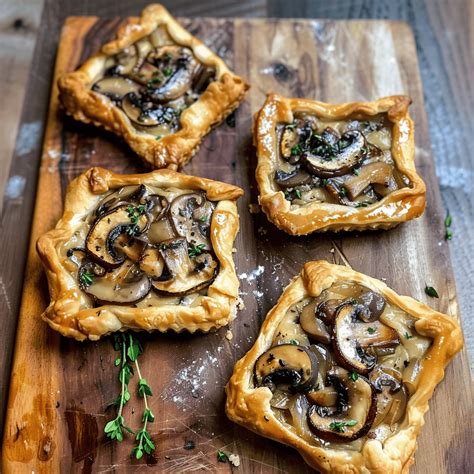 Mushroom Shallot And Herbed Goat Cheese Tarts Recipes Tasks Tools