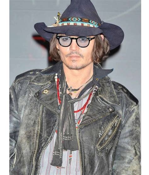 Vintage Johnny Depp Distressed Black Leather Jacket Jackets Creator