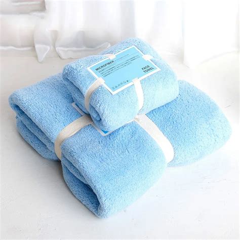 Микрофибра Полотенца набор 2 шт./компл. плюшевое полотенце для ванной ...