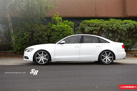 White Audi A6 Customizred and Featuring Blacked Out Grille and Black ...