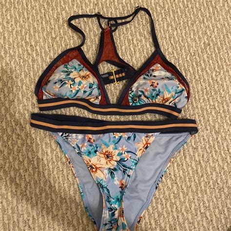 Xhilaration Swim Xhilaration Bikini Top And Bottom Sz Medium Womens