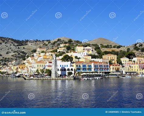 Air Photograph Simi Island Greece Stock Image Image Of Aerial