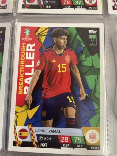 Topps Match Attax Euro Lamine Yamal Spain Breakthrough Baller