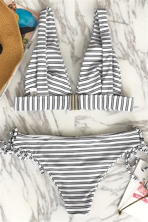 Out Of The Ordinary Stripe Bikini Set