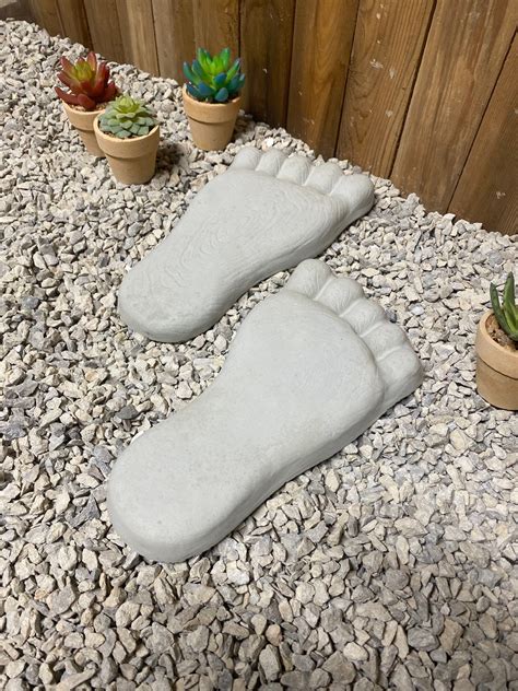 Bigfoot Feet Sasquatch Steppingstones Concretestatues Big Etsy