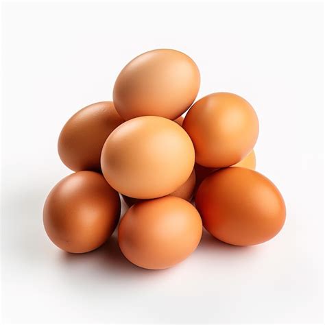 Premium AI Image A Pile Of Brown Eggs Stacked Together With One That