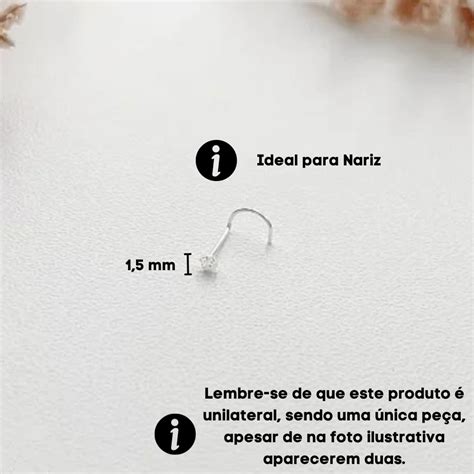 Piercing de Nariz Ponto de Luz em Zircônia Brilho e Elegância