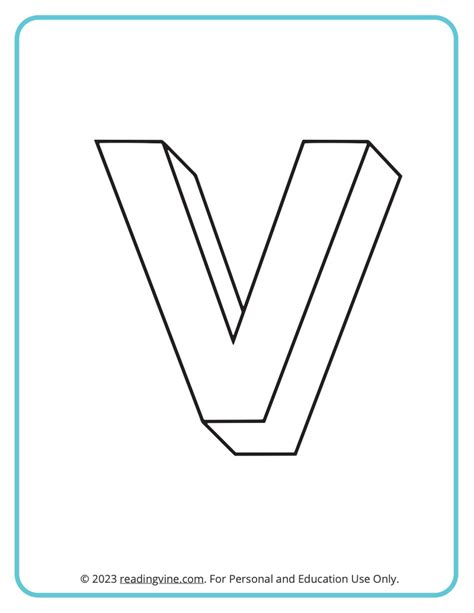 Letter V Coloring Pages