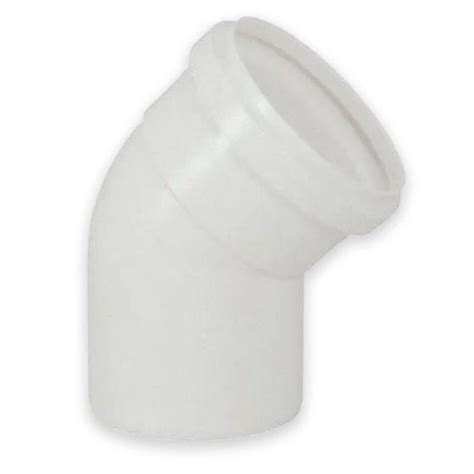 Joelho Cotovelo PVC Branco 75mm x 45º para Esgoto Plastilit Cotovelo