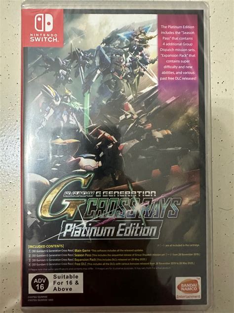 Sd Gundam G Generation Cross Rays Platinum Video Gaming Video Games