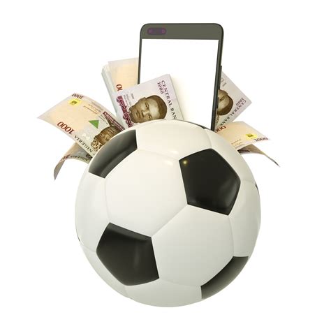 3d Rendering Of Nigerian Naira Notes And Phone Behind Soccer Ball