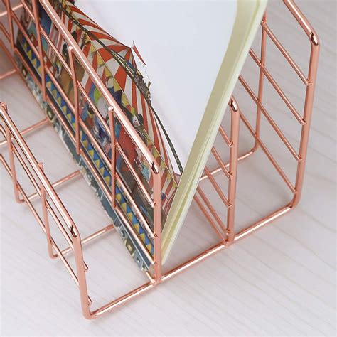 Desktop Mail Organizer 3 Slot Metal Wire Mail Sor Grandado