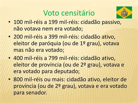 O'que Significa O Voto Censitário Determinado Pela Constituição De 1824