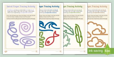 Mindfulness Finger Tracing Eyfs Activity Pack Teacher Made