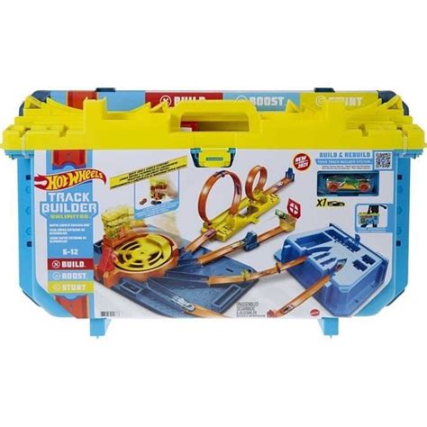 Coffret Lancement Express Hot Wheels Track Builder Unlimited Multicolore Bleu Enfant