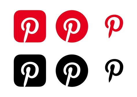 pinterest logo vector pinterest symbol pinterest icon  vector