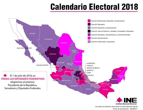 Calendario Electoral Instituto Nacional Electoral