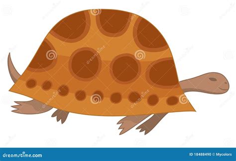 Illustration Of Brown Turtle Vector Stock Vector Illustration Of