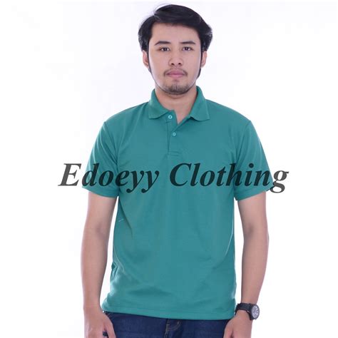 Jual Kaos Polo Shirt Pria Hijau Tosca Baju Kerah Ukuran S M L Xl