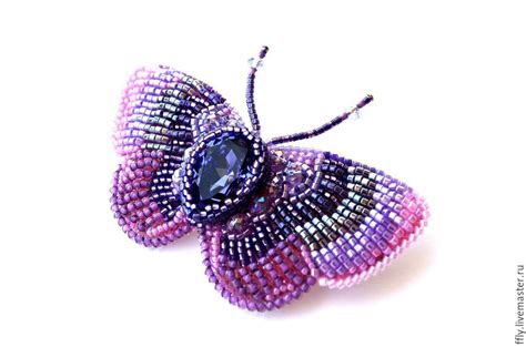 бабочка из бисера, брошь бабочка, брошь бабочка бисер, брошь бабочка из ...