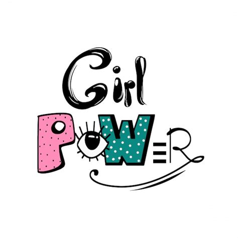 Premium Vector Girl Power Feminism Quote Woman Motivational Slogan